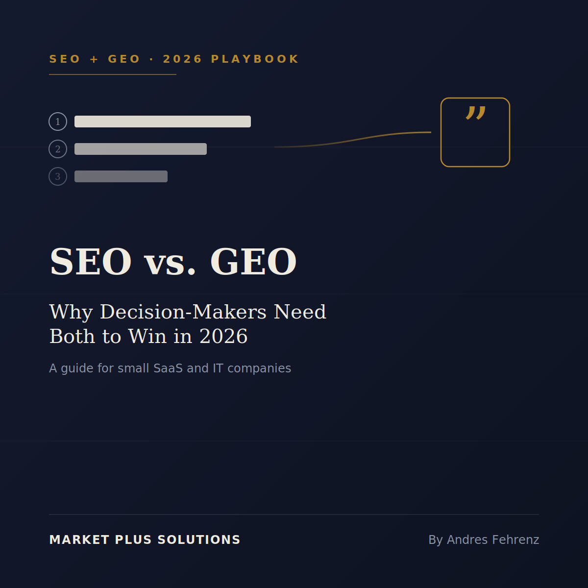 SEO ranking becoming a GEO citation.